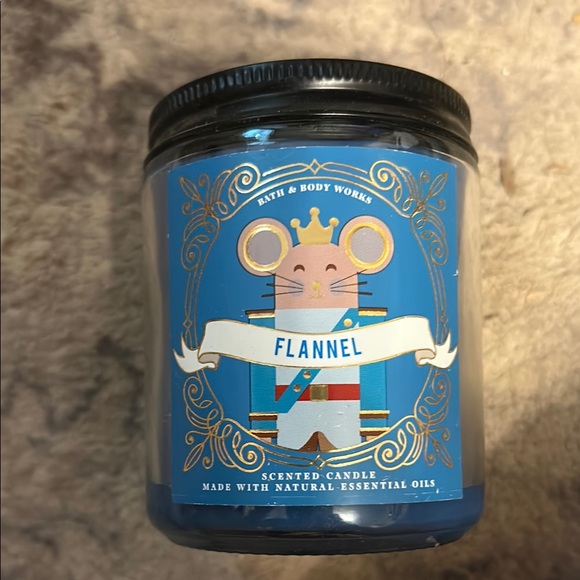 Bath & Body Works Other - Bath & Body Works Flannel Candle - Blue and Gold